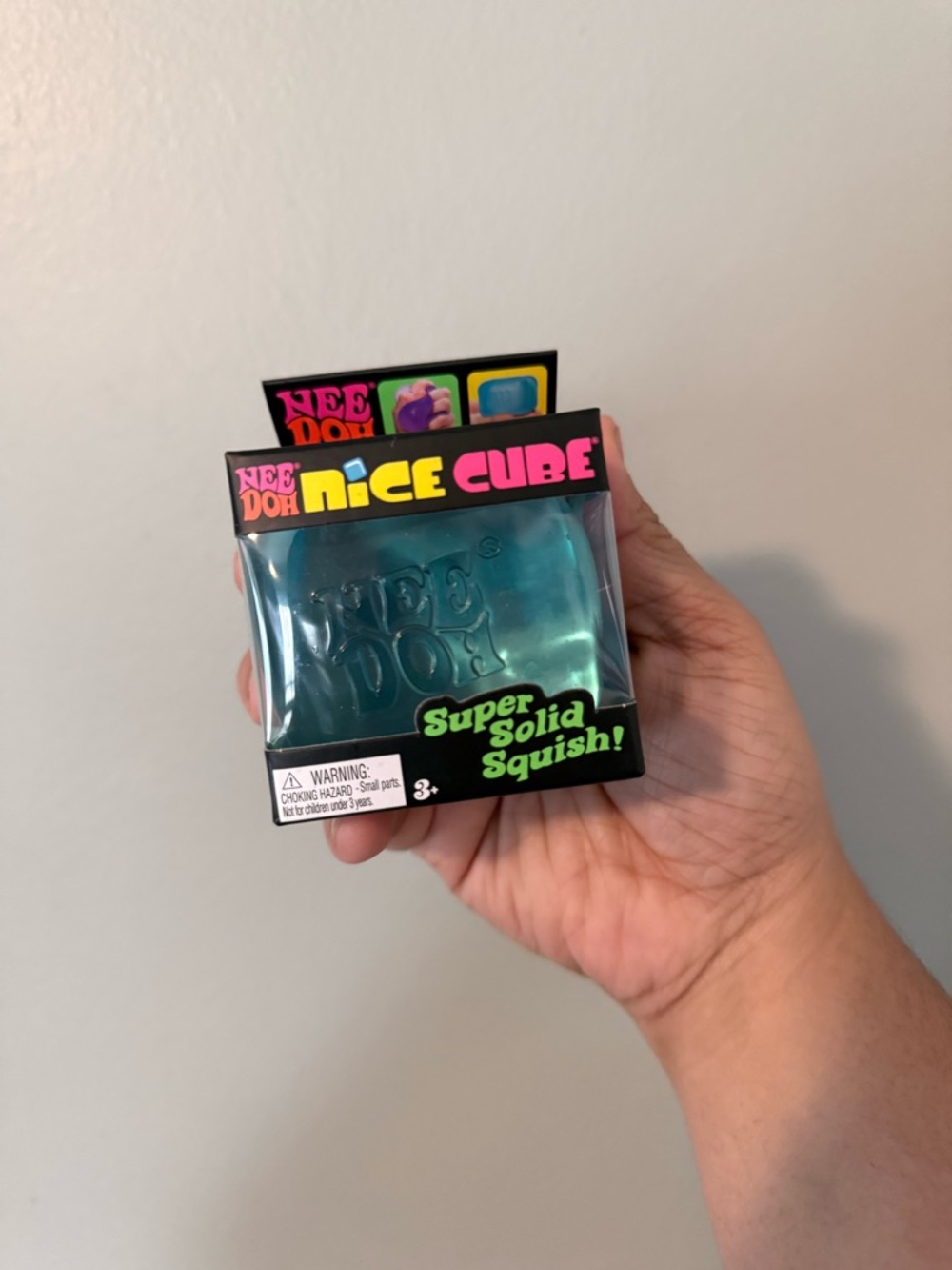 NeeDoh Nice Cube Super Solid Squish - Teal Squishy